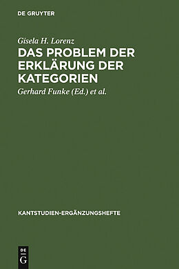 E-Book (pdf) Das Problem der Erklärung der Kategorien von Gisela H. Lorenz