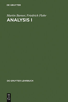 E-Book (pdf) Analysis I von Martin Barner, Friedrich Flohr