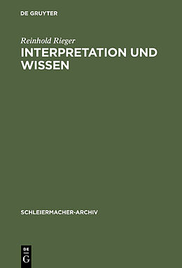 E-Book (pdf) Interpretation und Wissen von Reinhold Rieger