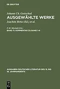 E-Book (pdf) Kommentar zu Band 1-4 von Johann Christoph Gottsched