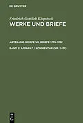 PDF Apparat / Kommentar (Nr. 1-131) von Friedrich Gottlieb Klopstock