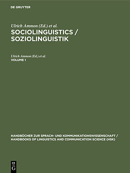 eBook (pdf) Sociolinguistics / Soziolinguistik. Volume 1 de 