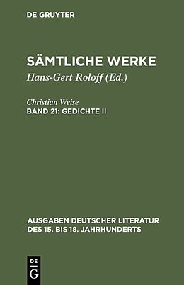 E-Book (pdf) Christian Weise: Sämtliche Werke / Gedichte II von Christian Weise