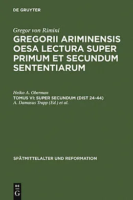 E-Book (pdf) Super Secundum (Dist 24-44) von Heiko A. Oberman