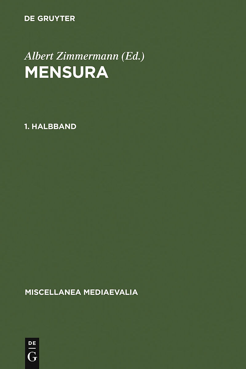 Mensura / Mensura. 1. Halbbd