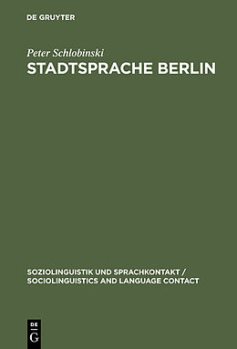 E-Book (pdf) Stadtsprache Berlin von Peter Schlobinski