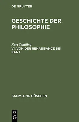E-Book (pdf) Von der Renaissance bis Kant von Kurt Schilling