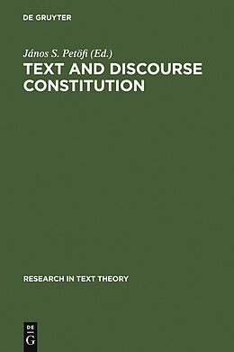 eBook (pdf) Text and Discourse Constitution de 