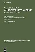 E-Book (pdf) Versuch einer Critischen Dichtkunst. Kommentar von Johann Christoph Gottsched