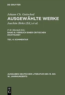 E-Book (pdf) Versuch einer Critischen Dichtkunst. Kommentar von Johann Christoph Gottsched