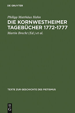 E-Book (pdf) Die Kornwestheimer Tagebücher 1772-1777 von Philipp Matthäus Hahn