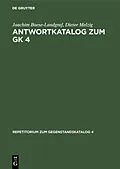 E-Book (pdf) Antwortkatalog zum GK 4 von Joachim Boese-Landgraf, Dieter Melzig