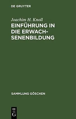 E-Book (pdf) Einführung in die Erwachsenenbildung von Joachim H. Knoll