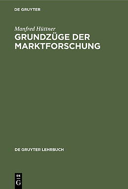 E-Book (pdf) Grundzüge der Marktforschung von Manfred Hüttner