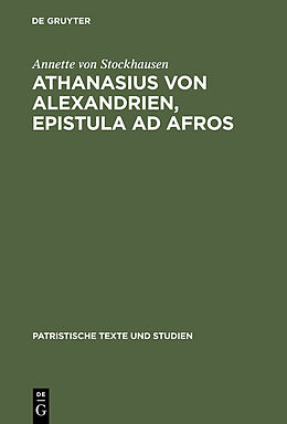 E-Book (pdf) Athanasius von Alexandrien, Epistula ad Afros von Annette von Stockhausen