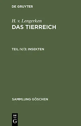 PDF Insekten von H. V. Lengerken
