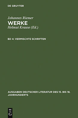 E-Book (pdf) Johannes Riemer: Werke / Vermischte Schriften von Johannes Riemer