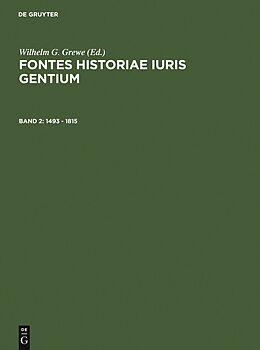 E-Book (pdf) Fontes Historiae Iuris Gentium Band 2. 1493 - 1815 von 