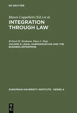 PDF Legal Harmonization and the Business Enterprise von Richard M. Buxbaum, Klaus J. Hopt