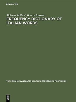 eBook (pdf) Frequency dictionary of Italian words de Alphonse Juilland, Vicenzo Traversa