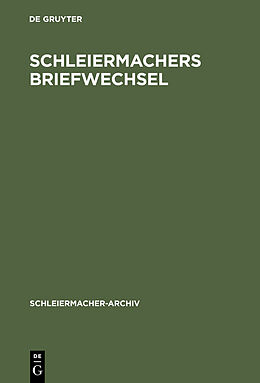 E-Book (pdf) Schleiermachers Briefwechsel von 