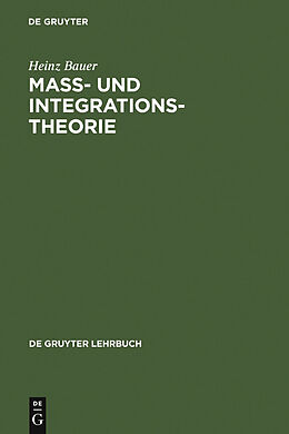 E-Book (pdf) Maß- und Integrationstheorie von Heinz Bauer