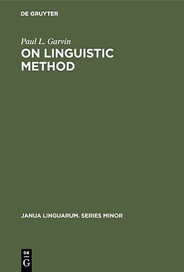 eBook (pdf) On Linguistic Method de Paul L. Garvin
