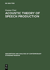 eBook (pdf) Acoustic Theory of Speech Production de Gunnar Fant