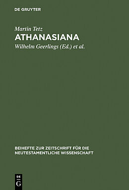 E-Book (pdf) Athanasiana von Martin Tetz