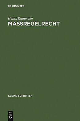 E-Book (pdf) Maßregelrecht von Heinz Kammeier