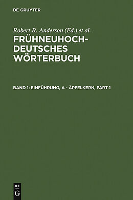E-Book (pdf) Frühneuhochdeutsches Wörterbuch / Einführung, a - äpfelkern von 