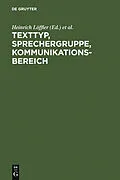 E-Book (pdf) Texttyp, Sprechergruppe, Kommunikationsbereich von 