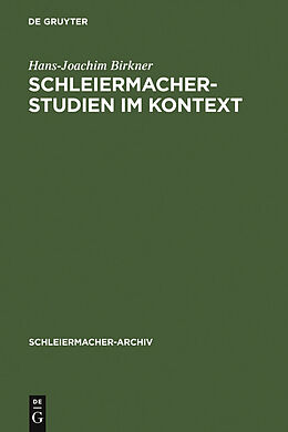 E-Book (pdf) Schleiermacher-Studien im Kontext von Hans-Joachim Birkner