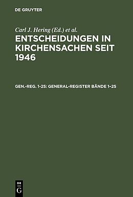 E-Book (pdf) Entscheidungen in Kirchensachen seit 1946 / General-Register Bände 125 von 