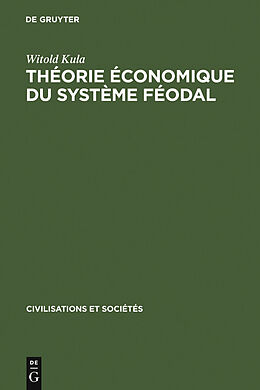 eBook (pdf) Théorie économique du système féodal de Witold Kula