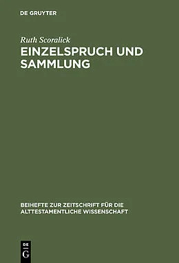 E-Book (pdf) Einzelspruch und Sammlung von Ruth Scoralick