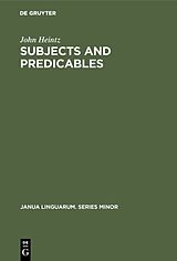 eBook (pdf) Subjects and Predicables de John Heintz