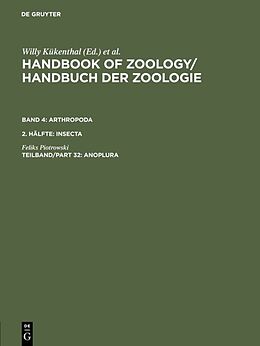 E-Book (pdf) Handbook of Zoology / Handbuch der Zoologie. Arthropoda. Insecta / Anoplura von Feliks Piotrowski