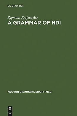 PDF A Grammar of Hdi von Zygmunt Frajzyngier