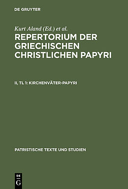 E-Book (pdf) Repertorium der griechischen christlichen Papyri / Kirchenväter-Papyri von 