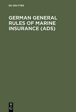 eBook (pdf) German General Rules of Marine Insurance (ADS) de 