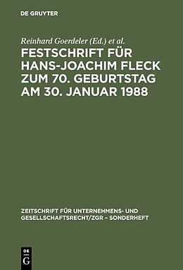 E-Book (pdf) Festschrift für Hans-Joachim Fleck zum 70. Geburtstag am 30. Januar 1988 von 