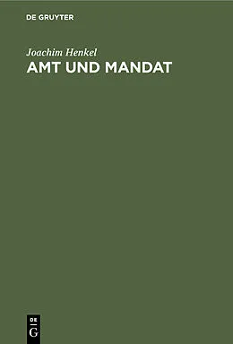 E-Book (pdf) Amt und Mandat von Joachim Henkel
