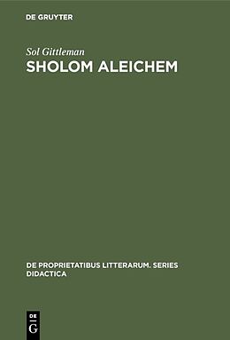 E-Book (pdf) Sholom Aleichem von Sol Gittleman