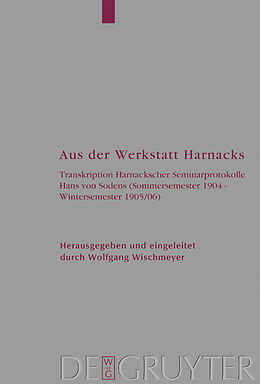 E-Book (pdf) Aus der Werkstatt Harnacks von Adolf von Harnack