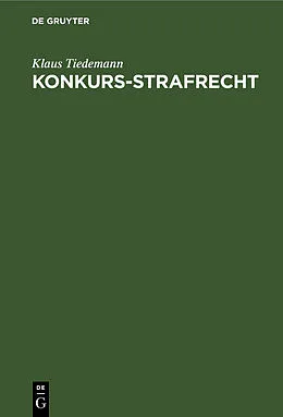 E-Book (pdf) Konkurs-Strafrecht von Klaus Tiedemann