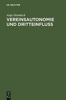 E-Book (pdf) Vereinsautonomie und Dritteinfluß von Anja Steinbeck