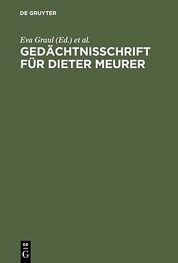 E-Book (pdf) Gedächtnisschrift für Dieter Meurer von 