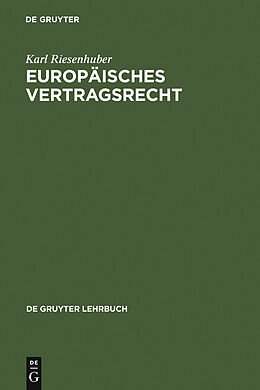 E-Book (pdf) Europäisches Vertragsrecht von Karl Riesenhuber
