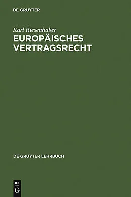 PDF Europäisches Vertragsrecht von Karl Riesenhuber